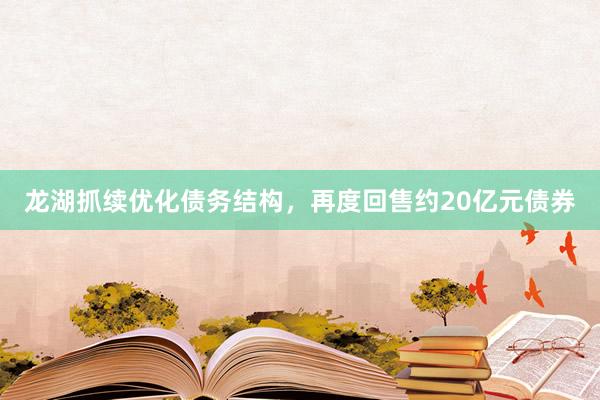 龙湖抓续优化债务结构，再度回售约20亿元债券