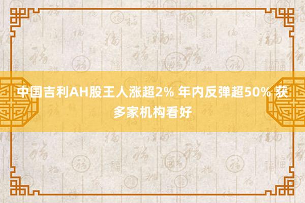 中国吉利AH股王人涨超2% 年内反弹超50% 获多家机构看好