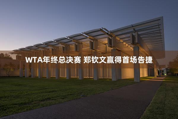 WTA年终总决赛 郑钦文赢得首场告捷